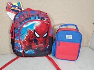lot 107 image: New Spiderman Backpack and New Lunchbox