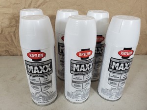 lot 129 image: 6 New Cans Krylon Cover Maxx Spray Paint