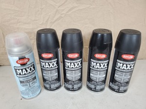 lot 130 image: 5 New Cans Krylon Cover Maxx Spray Paint