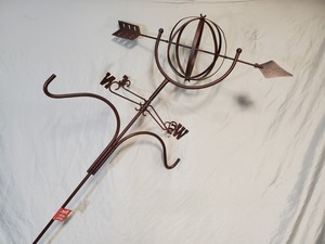 lot 4 image: New Armillary Weathervane w Double Shepherd Hook