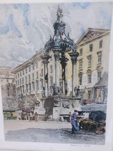 Framed Lithograph By Franz Wolf
