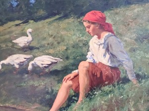 Beautiful Gold Framed Oil On Canvas