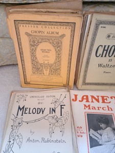 Variety of Vintage Sheet Music