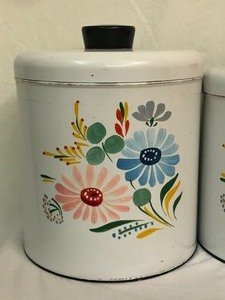 Vintage Painted Canister Set