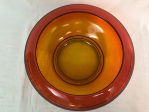 Burnt Orange Colored Glass Bowl