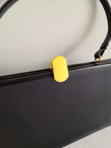 Vintage Black Leather Handbag