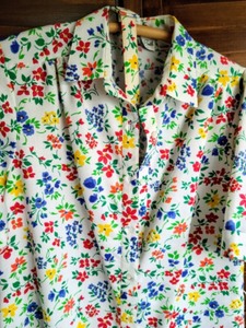 Pair of Vintage Floral Belted Dresses