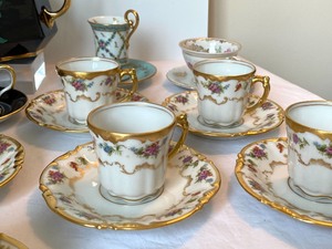 Teacup and Saucers and Teapot