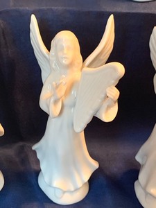 Collection of Six Dresden Angel Figurines