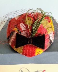 Multi Colored Feathered Vintage Hat by Chanda