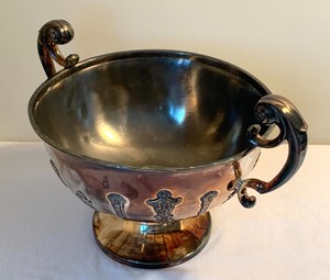 Vintage Silver Plate Bowl w Handles