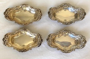 Four Sterling Nut Dishes by Wallace