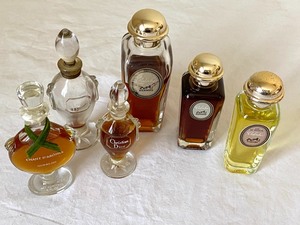 Vintage Perfume Bottles Christian Dior, Hermes and Guerlain