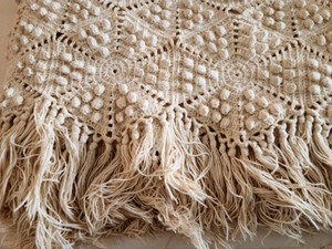 Pair of Vintage Crocheted Twin Blankets