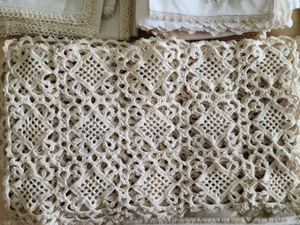 Large Variety of Vintage LaceCrocheted Linens