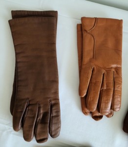 Womens Brown Leather Gloves