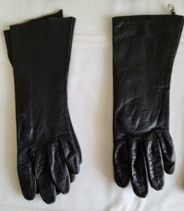Womens Black Leather Gloves
