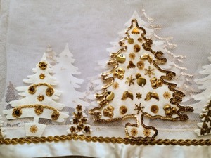 Amazing Vintage Christmas Tablecloth