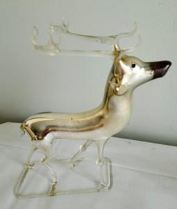 Vintage German Glass Reindeer Figurines