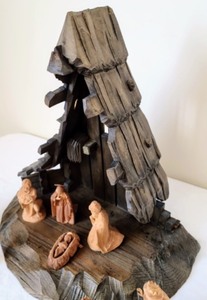 Vintage German Carved Wood Crche