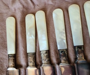 Mother of Pearl Handle Sterling Silver Knifes