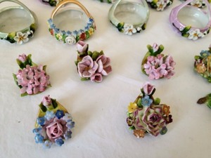 Porcelain Place Card Holders and Salt Dishes