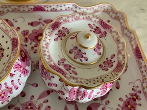 Vintage Pink Porcelain Vanity Set