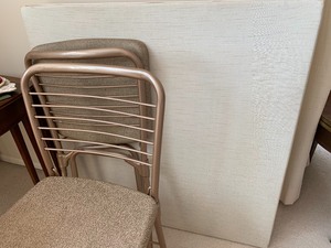 Vintage Samsonite Card Table and Four Costco Brand Chairs