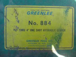 lot 4 image: Greenlee Electrical Conduit Bending Unit