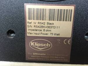lot 18 image: 2 Klipsch 75 Watt Speakers with Stands