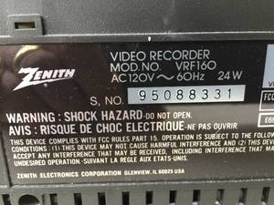 lot 48 image: Zenith VCR Player