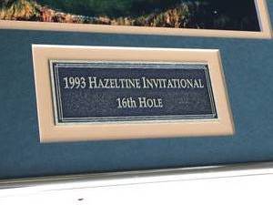 lot 50 image: 1993 Hazeltine Invitational 16th Hole Framed ArtPhoto