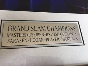 lot 55 image: Golfs Grand Slam Champions Framed Photograph with Ornate Frame
