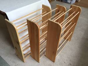 lot 77 image: 3 Wooden DVD  CD Storage Pieces