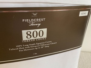 lot 225 image: Fieldcrest 800 Count King Size Sheets (NEW)