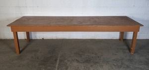 lot 12 image: Large 118 Wood Dining Table