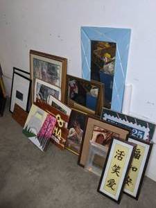 lot 101 image: Lot of Framed Art and Mirrors