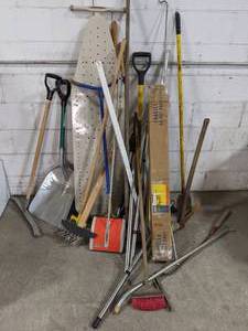lot 250 image: Lot of Outdoor Implements (& an Ironing Board)