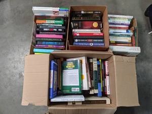 lot 208 image: Boxes o Books Novels, Reference, Self-Help, Religious