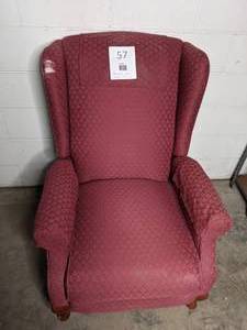 lot 57 image: Queen Anne Upholstered Armchair