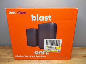 lot 11 image: Brand New onn Roku Blast Wireless Surround Sound Speakers