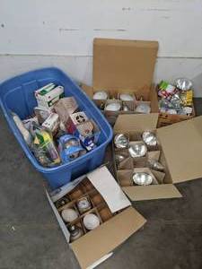 lot 135 image: Lot of Flood Lamps and Standard Light Bulbs