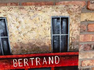 lot 10 image: Bertrand Side Walk Caf Oil Canvas Art