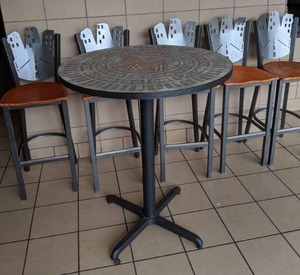 lot 317 image: WingStreet High Top Table w Five Chairs