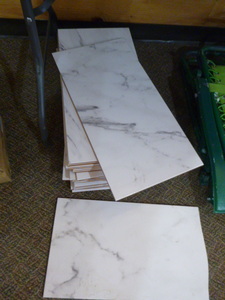 lot 97 image: 22 Pieces of  Marble-Looking Tile
