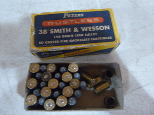 lot 127 image: Peters Rustless Center Fire Smokeless  Cartridges