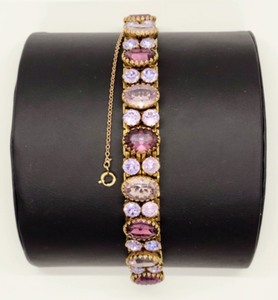 Vintage Vendome Purple Cabochon Bracelet