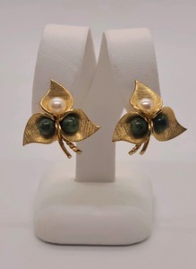 12K Gold Filled Earring and Brooch Set