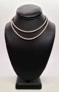 Sterling Silver Twisted Rope Necklace