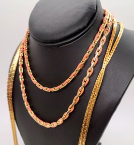 Pair of Vintage Les Bernard Extra Long Necklaces